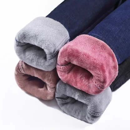 Denim Fleece Lined Leggings - Image 6