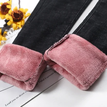 Denim Fleece Lined Leggings - Image 5