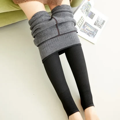 High-waist Elastic Fleece Lined Legging - Image 2
