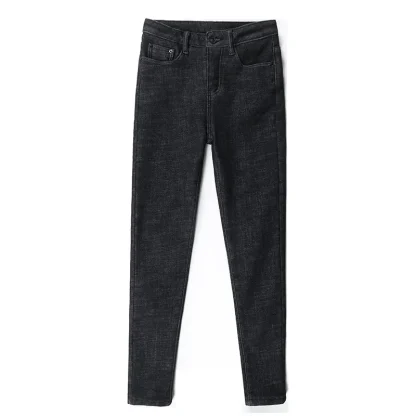 Denim Fleece Lined Leggings - Image 7