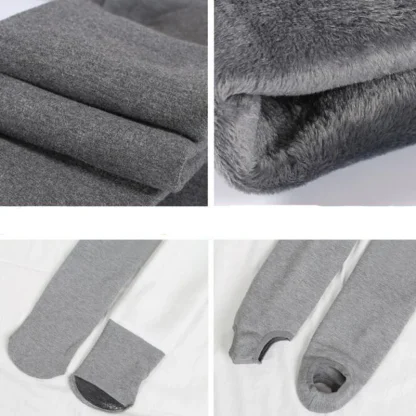 High-waist Warm Fleece Lined Leggings - Image 4