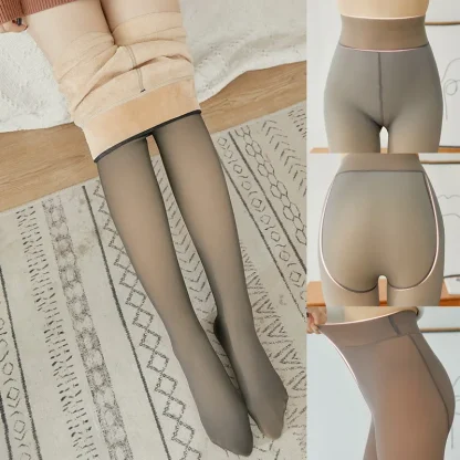 Faux Sheer Mesh Fleece Lined Legging - Image 6