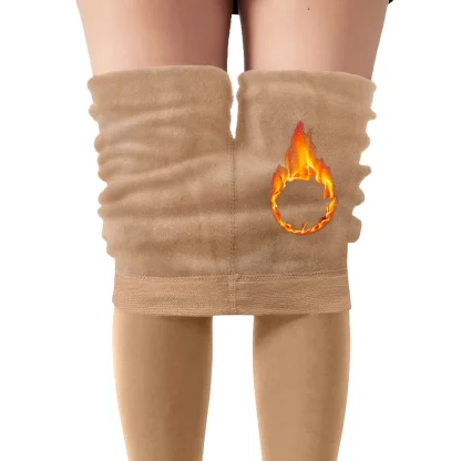 Thermal Solid Fleece Lined Leggings - Image 2