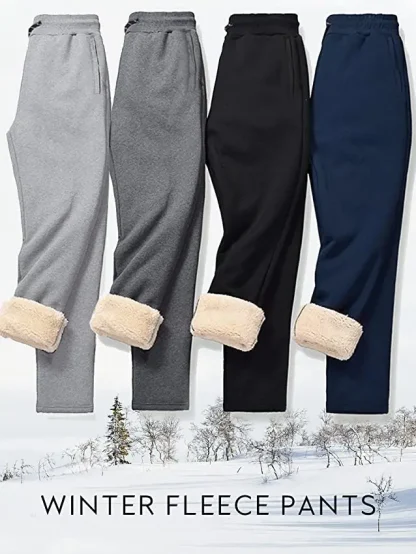 Men's Warm Fleece Lined Leggings - Image 4