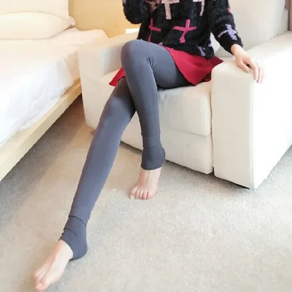 Thickened Fleece Lined Leggings - Image 2