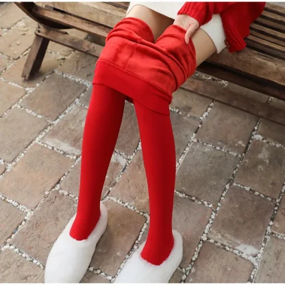 Red Warm Fleece Lined Legging - Image 3