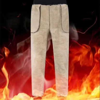Drawstring Waist Fleece Lined Leggings - Image 5