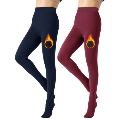 Thermal Solid Fleece Lined Leggings - Image 6