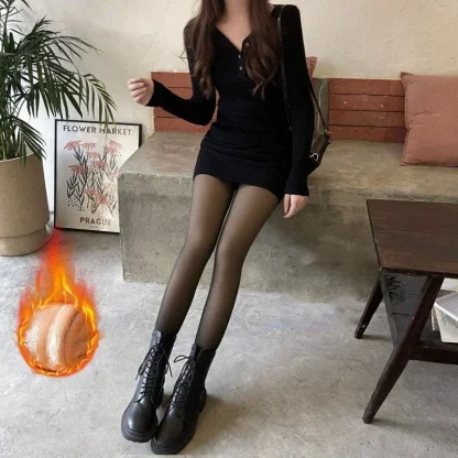 High-waist Fleece Lined Leggings - Image 3