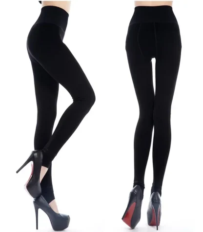 Thickened Fleece Lined Leggings - Image 4