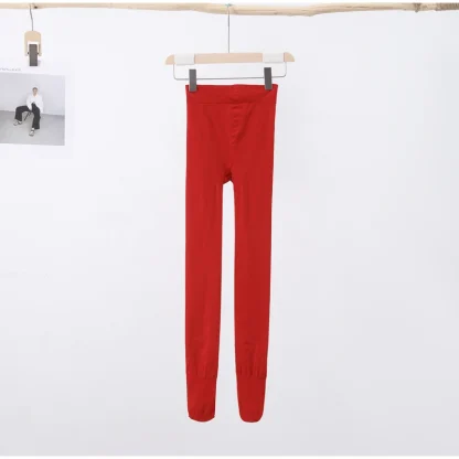 Red Warm Fleece Lined Legging - Image 7