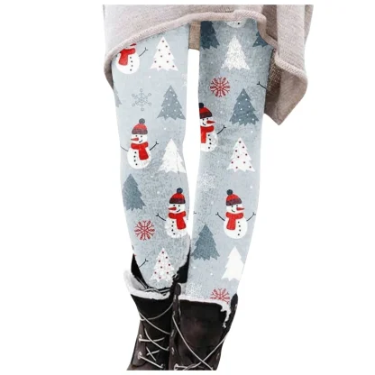 Printed Comfy Fleece Lined Leggings - Image 5