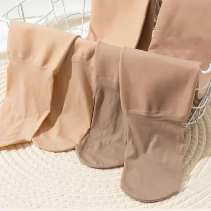 Faux See-through Fleece Lined Leggings - Image 6