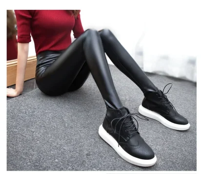 High-waist Thick Fleece Lined Leggings - Image 2