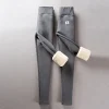 High-waist Solid Fleece Lined Leggings - Image 4