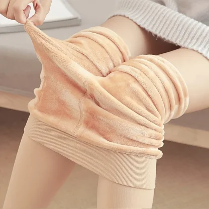 Thermal Elastic Fleece Lined Leggings - Image 2