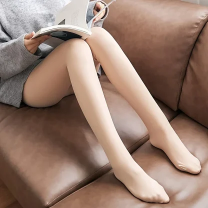 Thermal Elastic Fleece Lined Leggings - Image 6