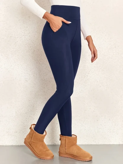 Side Pocket Fleece Lined Leggings - Image 7